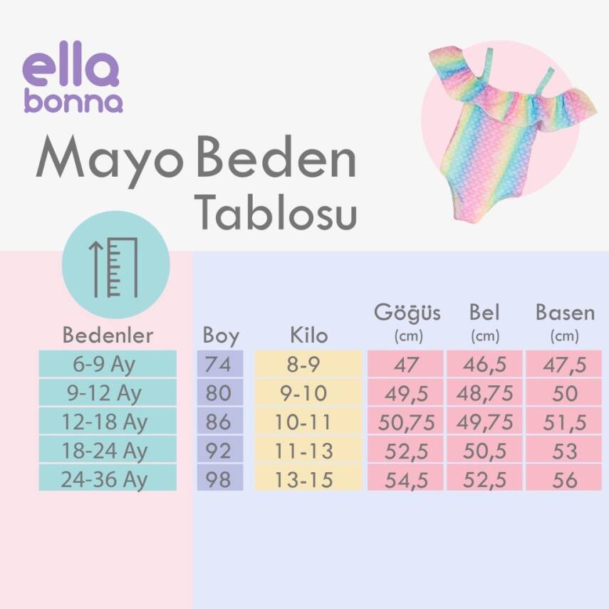 Desenli Deniz Mayosu, Havuz ,Bebek, Çocuk Mayo - 7