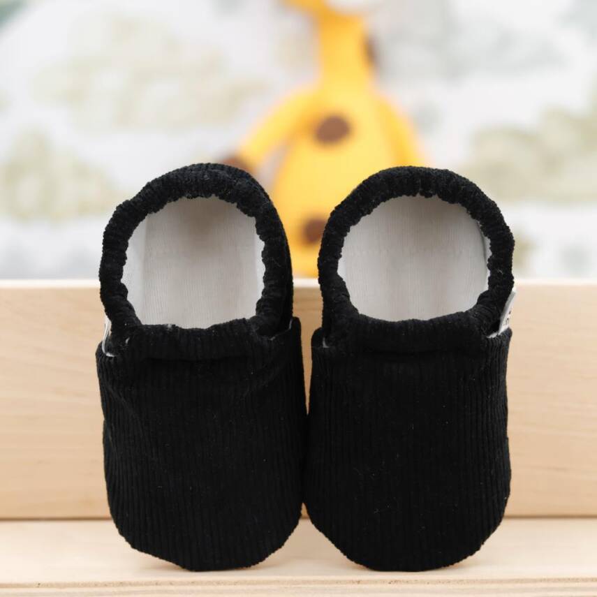 Kadife Bebek Patiği Fitilli, Kaydırmaz Taban, Kreş Ayakkabısı Patik - 12