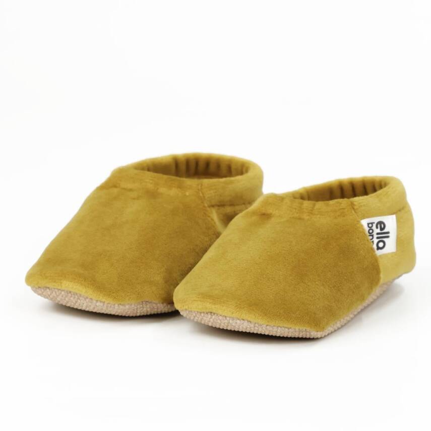 Kadife Bebek Patiği, Kaydırmaz Taban, Kreş Ayakkabısı Patik - 36