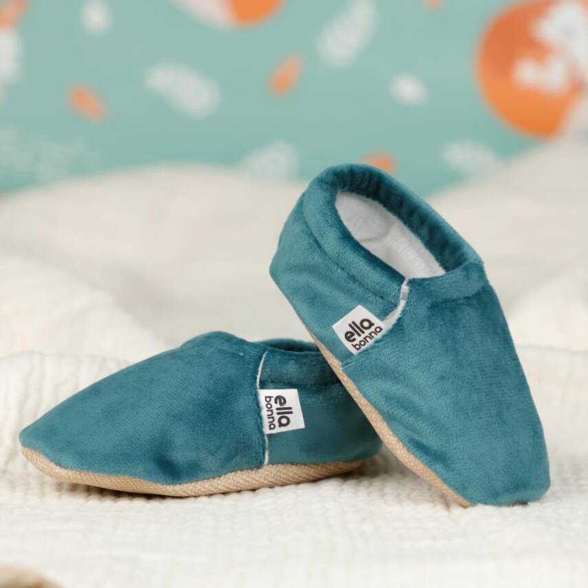 Kadife Bebek Patiği, Kaydırmaz Taban, Kreş Ayakkabısı Patik - 47