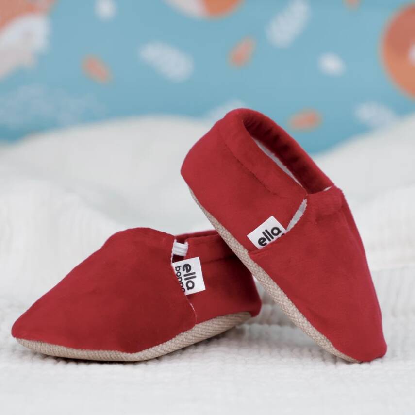 Kadife Bebek Patiği, Kaydırmaz Taban, Kreş Ayakkabısı Patik - 61