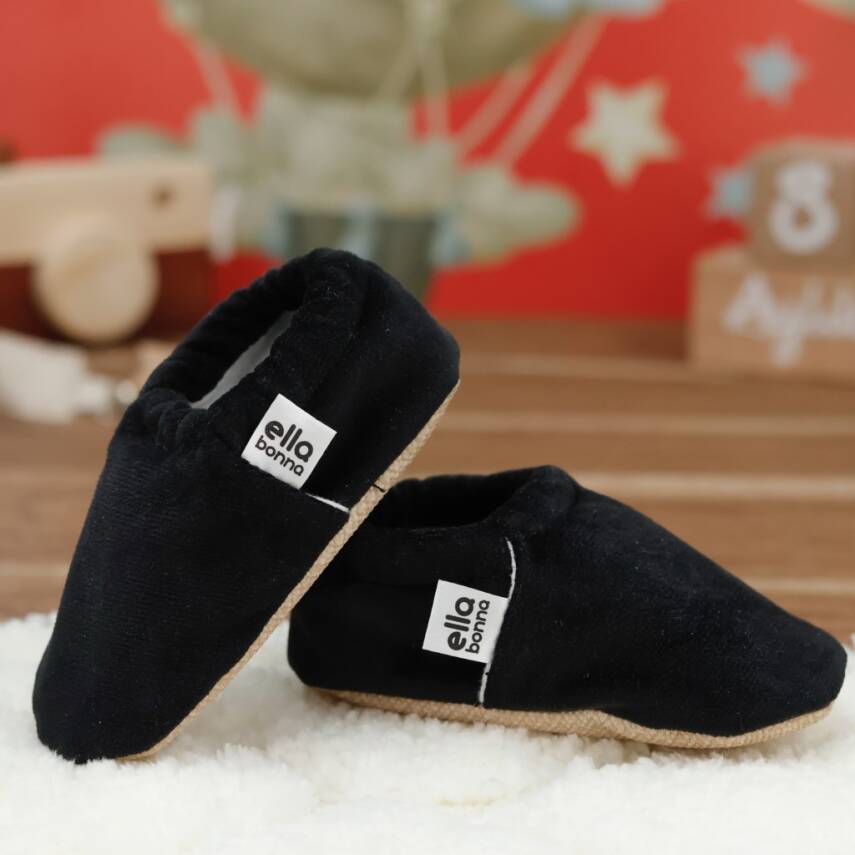 Kadife Bebek Patiği, Kaydırmaz Taban, Kreş Ayakkabısı Patik - 83