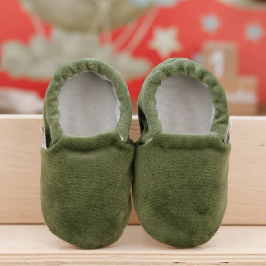 Kadife Bebek Patiği, Kaydırmaz Taban, Kreş Ayakkabısı Patik - 113