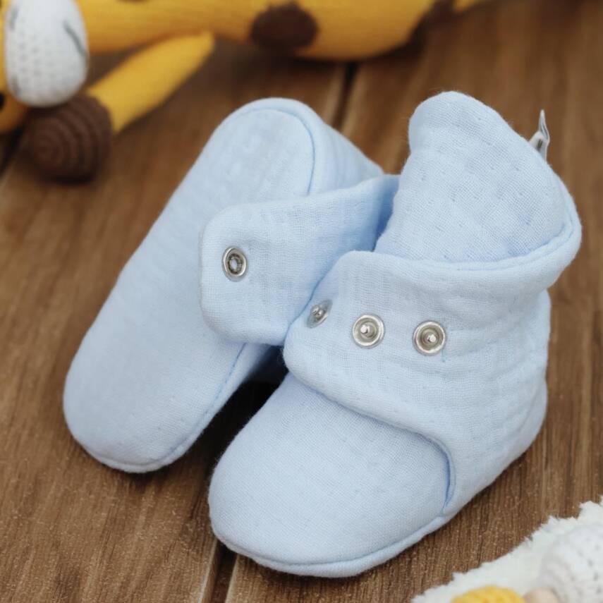 Müslin Bebek Patiği, Organik Pamuk, Yenidoğan Pandufu - 16