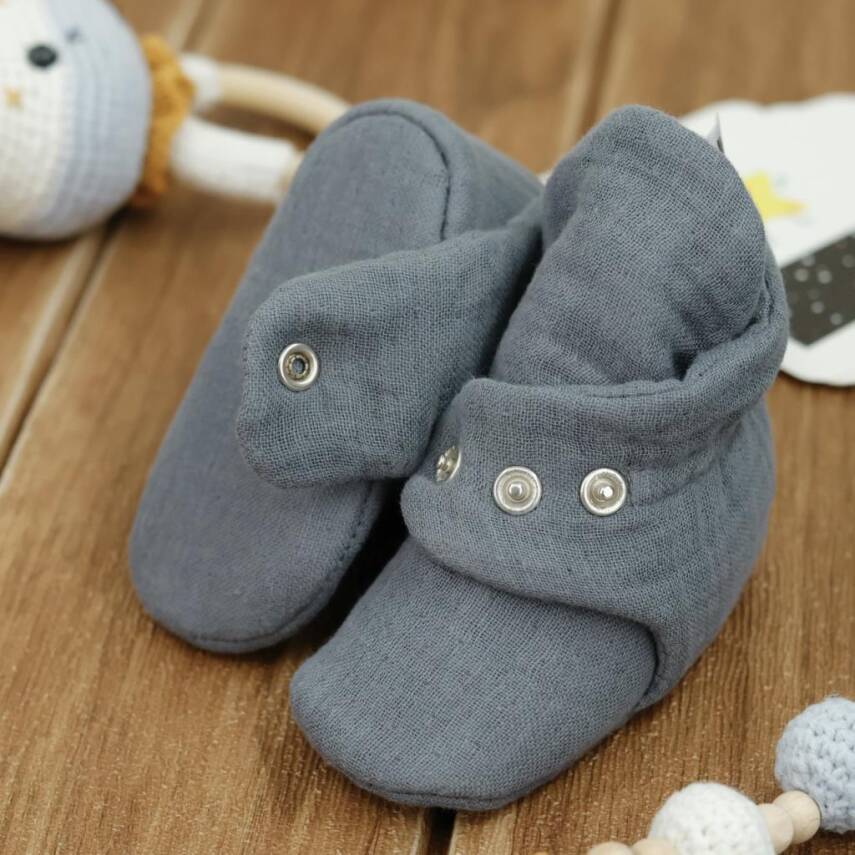Müslin Bebek Patiği, Organik Pamuk, Yenidoğan Pandufu - 30