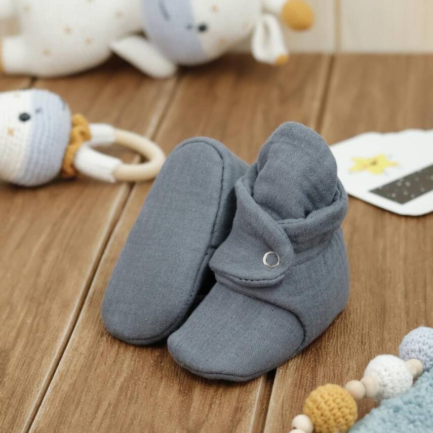 Müslin Bebek Patiği, Organik Pamuk, Yenidoğan Pandufu - 32