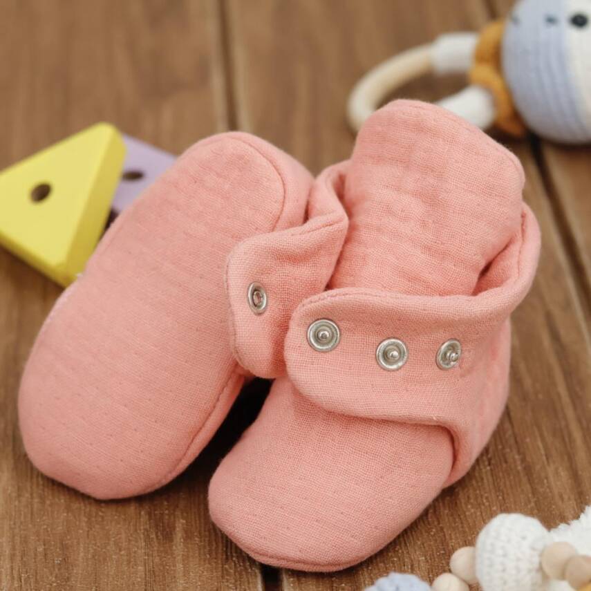 Müslin Bebek Patiği, Organik Pamuk, Yenidoğan Pandufu - 37