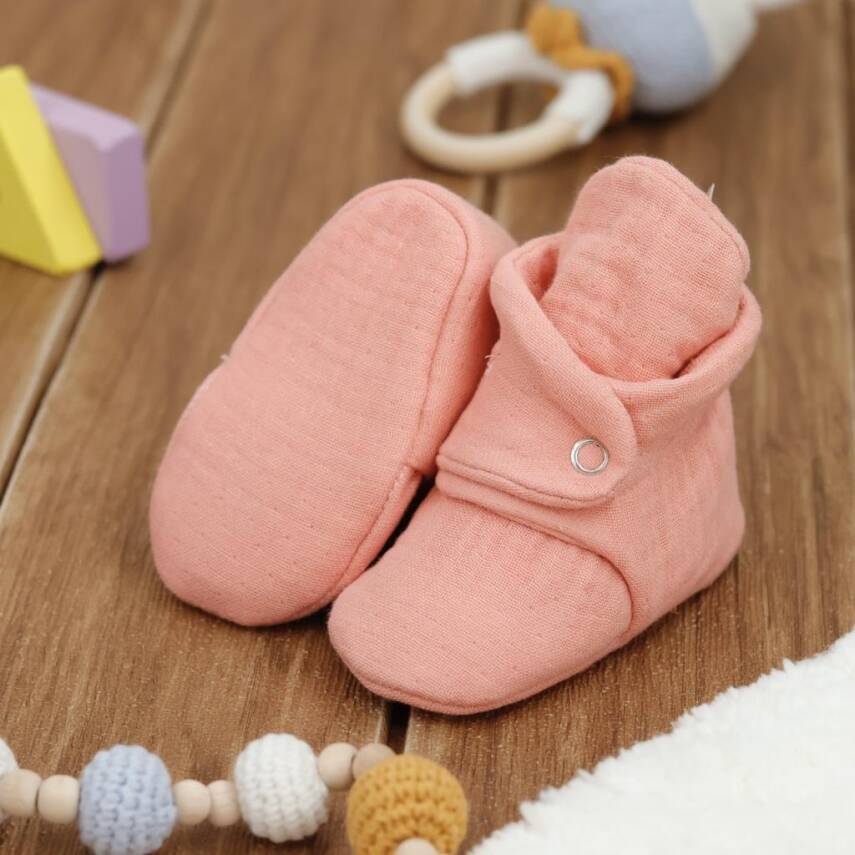 Müslin Bebek Patiği, Organik Pamuk, Yenidoğan Pandufu - 39