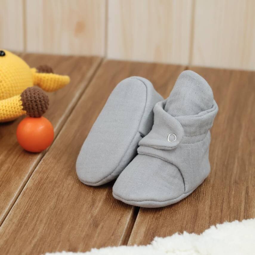 Müslin Bebek Patiği, Organik Pamuk, Yenidoğan Pandufu - 47