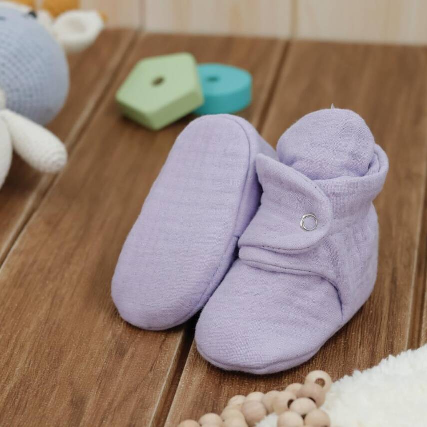 Müslin Bebek Patiği, Organik Pamuk, Yenidoğan Pandufu - 54