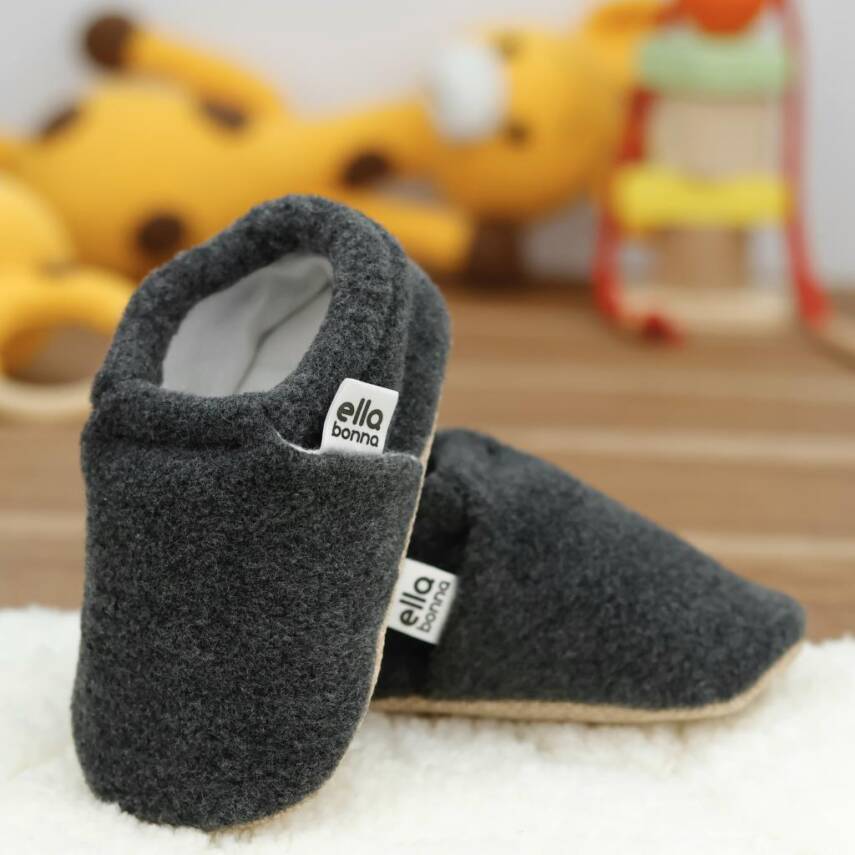 Polar Bebek Pandufu Ev Patiği, Kaydırmaz Taban, Organik Pamuk Astar Kreş Ayakkabısı - 6