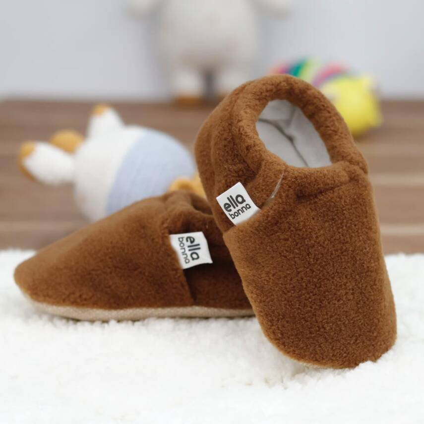 Polar Bebek Pandufu Ev Patiği, Kaydırmaz Taban, Organik Pamuk Astar Kreş Ayakkabısı - 38