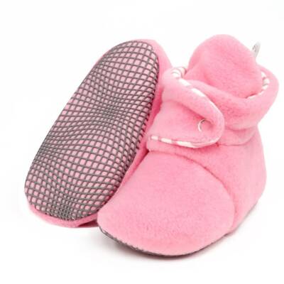 Polar Bebek Pandufu, Kaydırmaz Taban, Organik Pamuk Astarlı, İlk Adım Ev Patiği Pembe