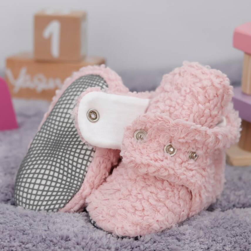 Teddy Bebek Pandufu, Kaydırmaz Taban, Organik Pamuk Astar, Ev Kreş Ayakkabısı - 23