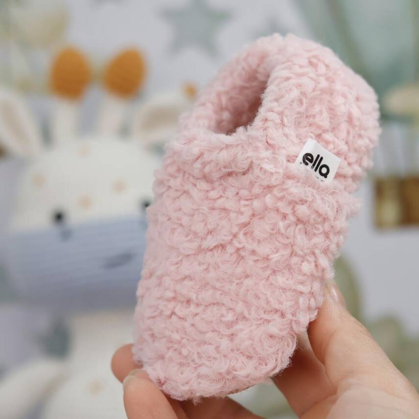 Teddy Bebek Patiği Ev Pandufu, Kaydırmaz Taban, Organik Pamuk Astar Kreş Ayakkabısı - 29